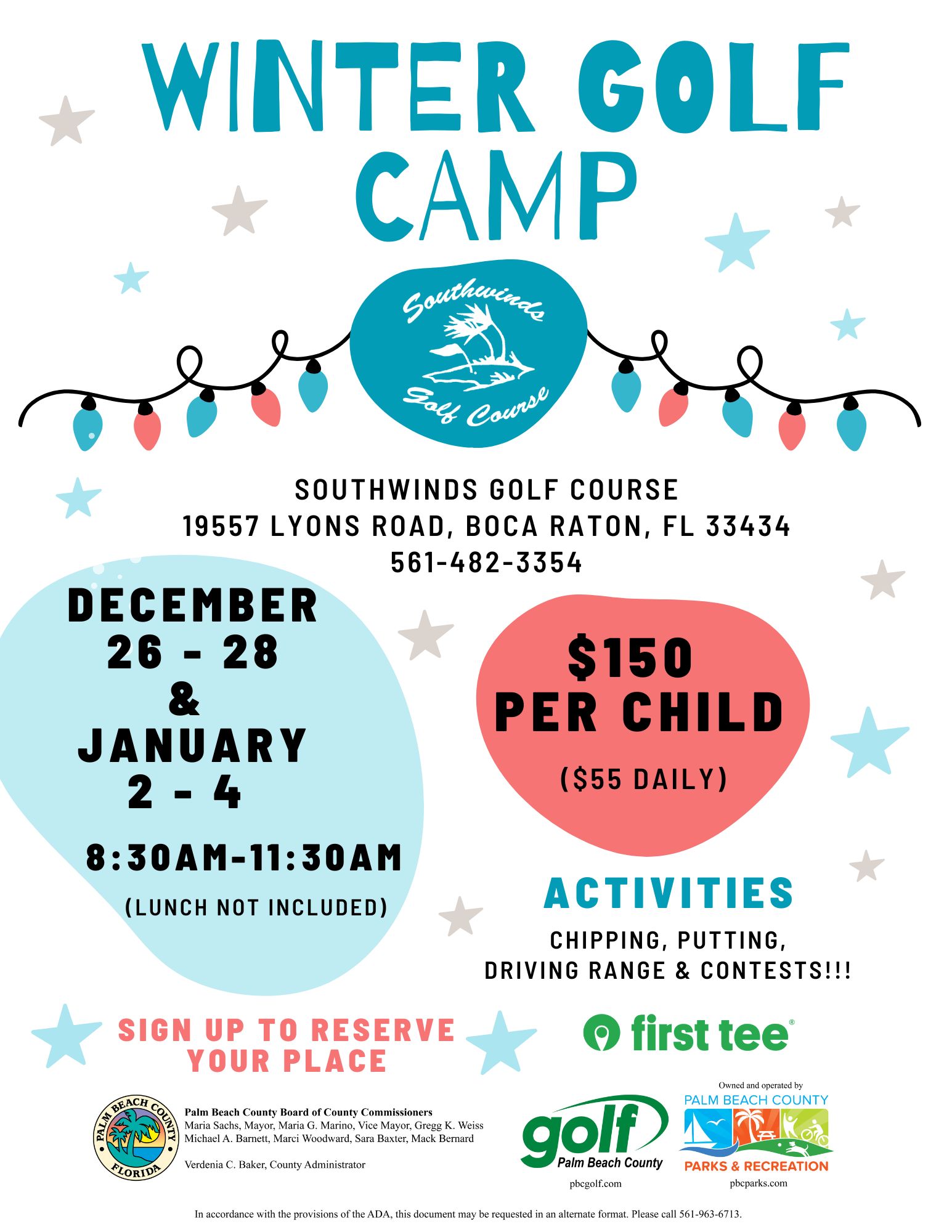 Southwinds Winter Camp 2023 FIRST TEE